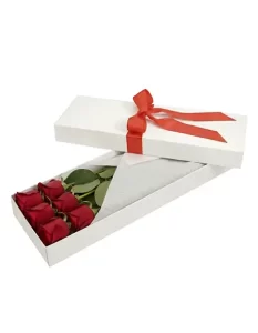 caja de rosas con moño en SJL