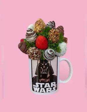 taza con fresas bañadas de chocolate en SJL