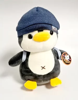 pinguino con gorro azul 23 cm