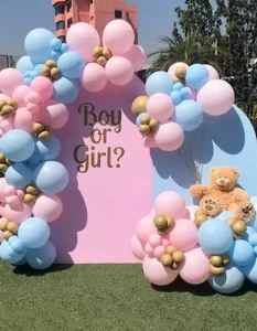 decoracion para revelación de sexo en SJL