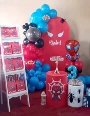 decoraciones para niños de hombre araña