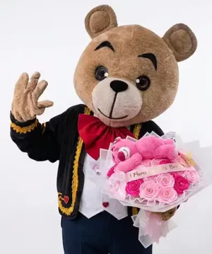 ramo de 24 Rosas Eternas mas peluche