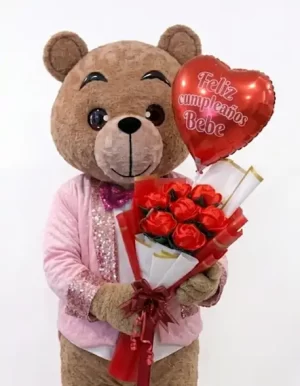 Osito con rosas